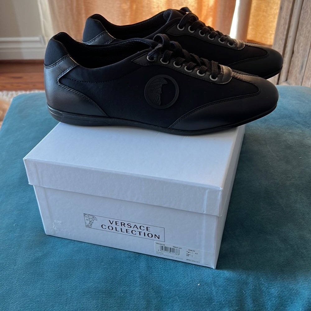 NEW Versace Collection Black Men’s Sneakers, EU 43, USA 10 - Picture 7 of 7